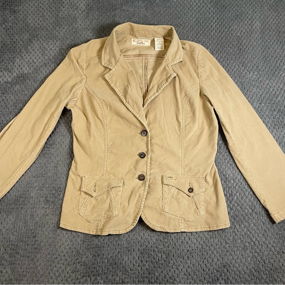 Vintage Levi Strauss Women's Corduroy Jacket Tan Blazer‎ Size XL Classic - Picture 2 of 8